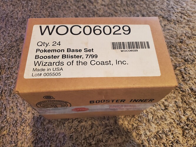 Pokémon Shadowless Base Set Sealed Blister Pack Art Set (Physical