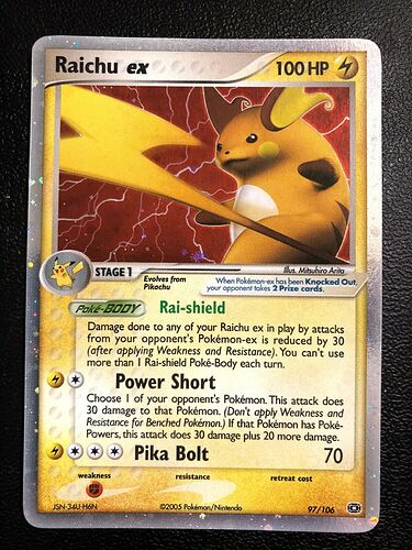 Raichu EX Emerald